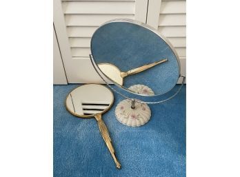 Antique Hand Mirror And Vanity Mirror