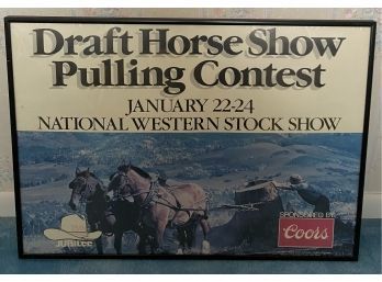 National Western Stock Show Framed Poster, 1981, Sponsored By Coors