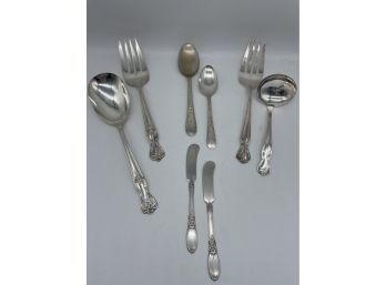 Array Of Silverware From Rogers & Bro,. Towel, Fortune Silverplate, WM Rogers MFG.