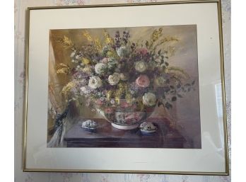 Summer Flowers By Elizabeth Parsons, Print. Signature In Bottom Corner