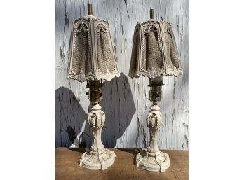 (2) French Heritage Inspired Table Lamps. Metal