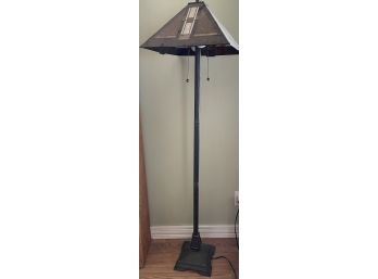 Beautiful Stained Glass Shade,  Tall Floor Lamp