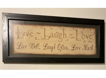 Cute Framed LIVE LAUGH LOVE Sign