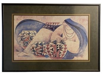 Acoma Pot By G. E. Mullan Art Print In Gallery Frame, Large Size