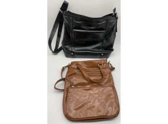 Black Handbag From Relic And Brown Cross Body Bag