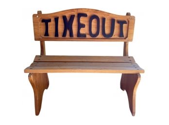 Adorable Small Wooden TIMEOUT Bench