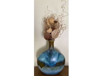 Stunning Ceramic Vase With Blue Glaze