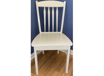 Adorable White Wooden Chair, Made In Malaysia