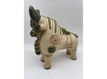 Torito De Pucara Antique Pottery Peruvian Bull Vessel