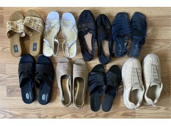 (8) Pairs Of Womens Shoes In Good Condition, Size 10. Various Brands