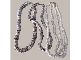 Set Of 4 Beautiful Handmade Shell Necklaces / Chokers