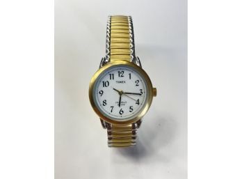 Timex Gold And Silver Accent Colored Watch. Indiglo Wr 30m.