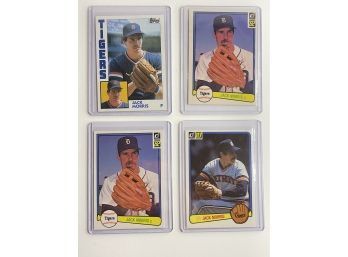 Jack Morris Baseball Cards. 1982-1984.