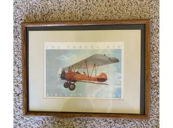 The Travel Air Aircraft Company, Bruni 1992, Framed Watercolor, 17 X 13