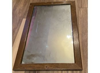 Solid Wood Framed Mirror With Top And Bottom Holes For Nails