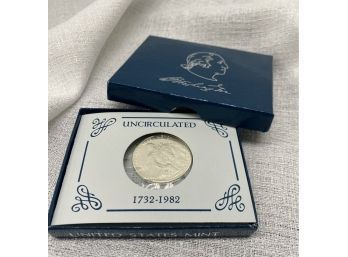 COINS: George Washington Silver Commemorative Half Dollar From US Mint, Uncirculated
