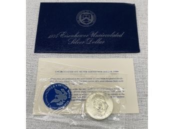 COINS: 1974 Uncirculated 40 Silver Eisenhower Silver Dollar Coin