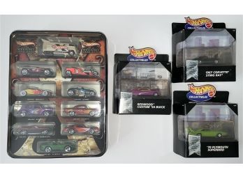 Hot Wheels Collectibles! Decades Set 1900-2000, 70 Plymouth Superbird, Redwood Buick, 1967 Corvette. UNOPENED