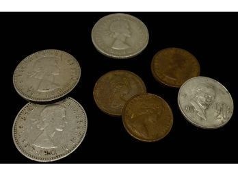 COINS: Great Britain Money / Schilling And Other Coins (7)