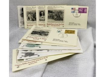 STAMPS: Envelopes Commemorating American Bicentennial Covers, Postmarked 200 Years From Events