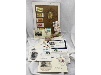 STAMPS: Large Collection Of Various Stamps: Ronald Reagan, Famous Explorers, Holiday And More!