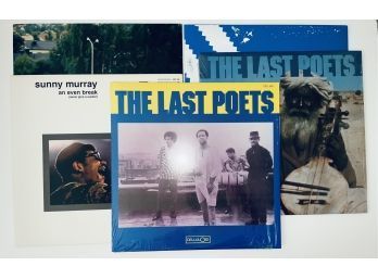 Collection Of Vinyls. The Last Poets (2), Sunny Murray, Avarus 2, And Bugs And Rats.