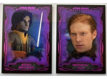 (2) Star Wars Masterwork: Ezra Bridger 17/25 And General Hux 15/25 TOPPS