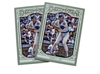 (2) Ryne Sandberg Chicago Cubs 2013 TOPPS Baseball Cards. Gypsy Queen Series