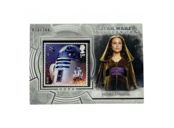 Star Wars Masterwork Padme Amidala No. 070/200 With Authentic Postage Stamp By TOPPS