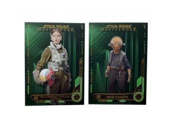 (2) Star Wars Masterwork, Tallissan Lintra 65/99 And Maz Kanata 73/99, TOPPS Trading Cards