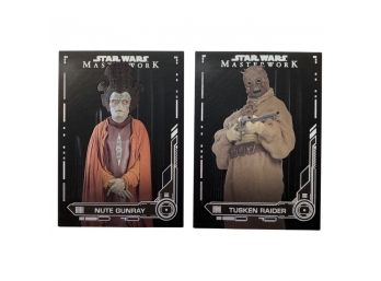 COLLECTIBLE Star Wars Masterwork Early Edition: Nute Gunray 4/5 And Tusken Raider 5/5 TOPPS Trading Cards