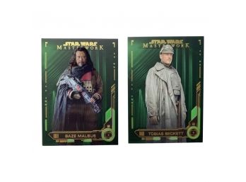 (2) Star Wars Masterwork Baze Malbus 47/99 And Tobias Beckett 99/99 TOPPS Trading Cards