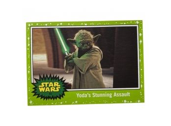 Vintage Star Wars The Battle Of Light And Dark #6 Of 36 Featuring Yoda. The Rise Of Skywalker