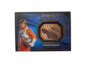 Commemorative Star Wars Medallion, Battle Of Hoth From The Empire Strikes Back Feat. Luke Skywalker