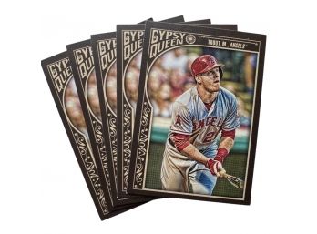 (5) Mike Trout 2015 TOPPS, Gypsy Queen Series, MLB Baseball Trading Cards