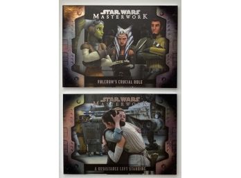 (2) Star Wars Masterwork: Fulcrums Crucial Role 083/249 And A Resistance Left Standing 183/249 TOPPS