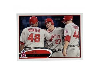 Mike Trout Angels Outfielder Collectible TOPPS Baseball Card, 2012