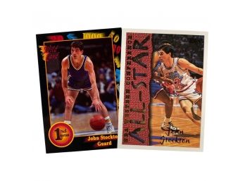 (2) John Stockton Basketball Cards! 1992 Wild Card And 1994 TOPPS