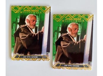 (2) Star Wars Masterwork Obi Wan Kenobi No. 77/99 And 98/99 Collectible TOPPS Trading Cards