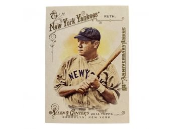 Babe Ruth New York Yankees 2014 TOPPS Baseball Card, Allen And Ginter Series. 10th Anniversary Issue