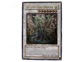 First Edition Yugioh ULTIMATE Ancient Fairy Dragon Light Holo Card By Konami