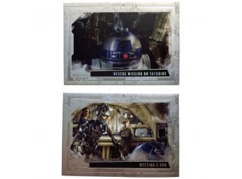 (2) Star Wars Masterwork Adventures Of R2 D2, Numbers 134/565 And 299/565 TOPPS Trading Cards