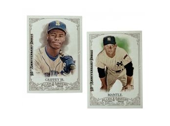 (2) Mickey Mantle And Ken Griffey Jr. 2012 TOPPS, Allen And Ginter Series. MLB Baseball Cards