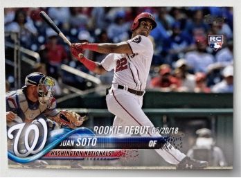 Juan Soto ROOKIE CARD Washington Nationals, 2018 TOPPS Baseball Card