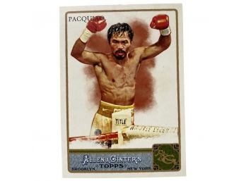 2011 Manny Pacquiao World Champion Boxer By TOPPS, Allen And Ginter Series