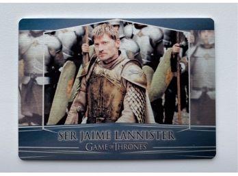 Metal Card. 2017 Game Of Thrones, Ser Jaime Lannister, No. 3 In The Series