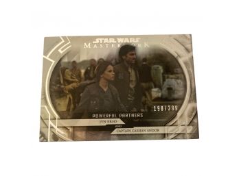 Star Wars Masterwork No. 198/299 Jyn Erso And Captain Cassian Andor Trading Card By TOPPS