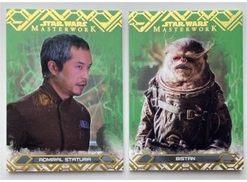 (2) Star Wars Masterwork, Admiral Statura 39/99 And Bistan 13/99, TOPPS Trading Cards