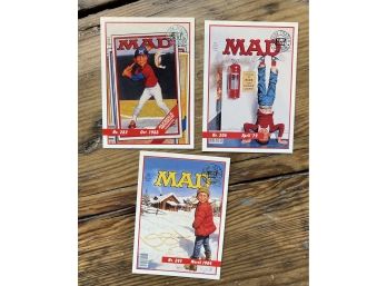 (3) 1992 MAD Lime Rock Inside Trader Member Cards. Promo #2 #4 #5