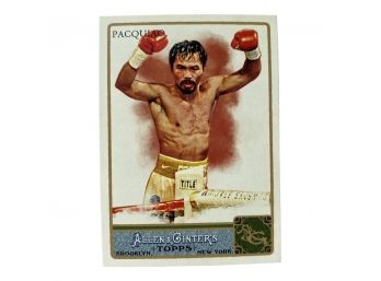 2011 Manny Pacquiao TOPPS Trading Card! Allen And Ginter Series With Protective Sleeve